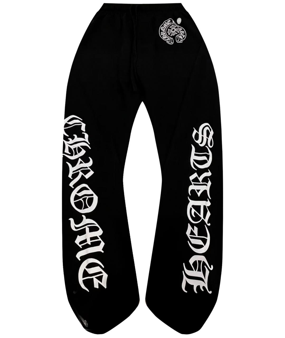 CHROME HEARTS Черные хлопковые повседневные брюки, фото 1