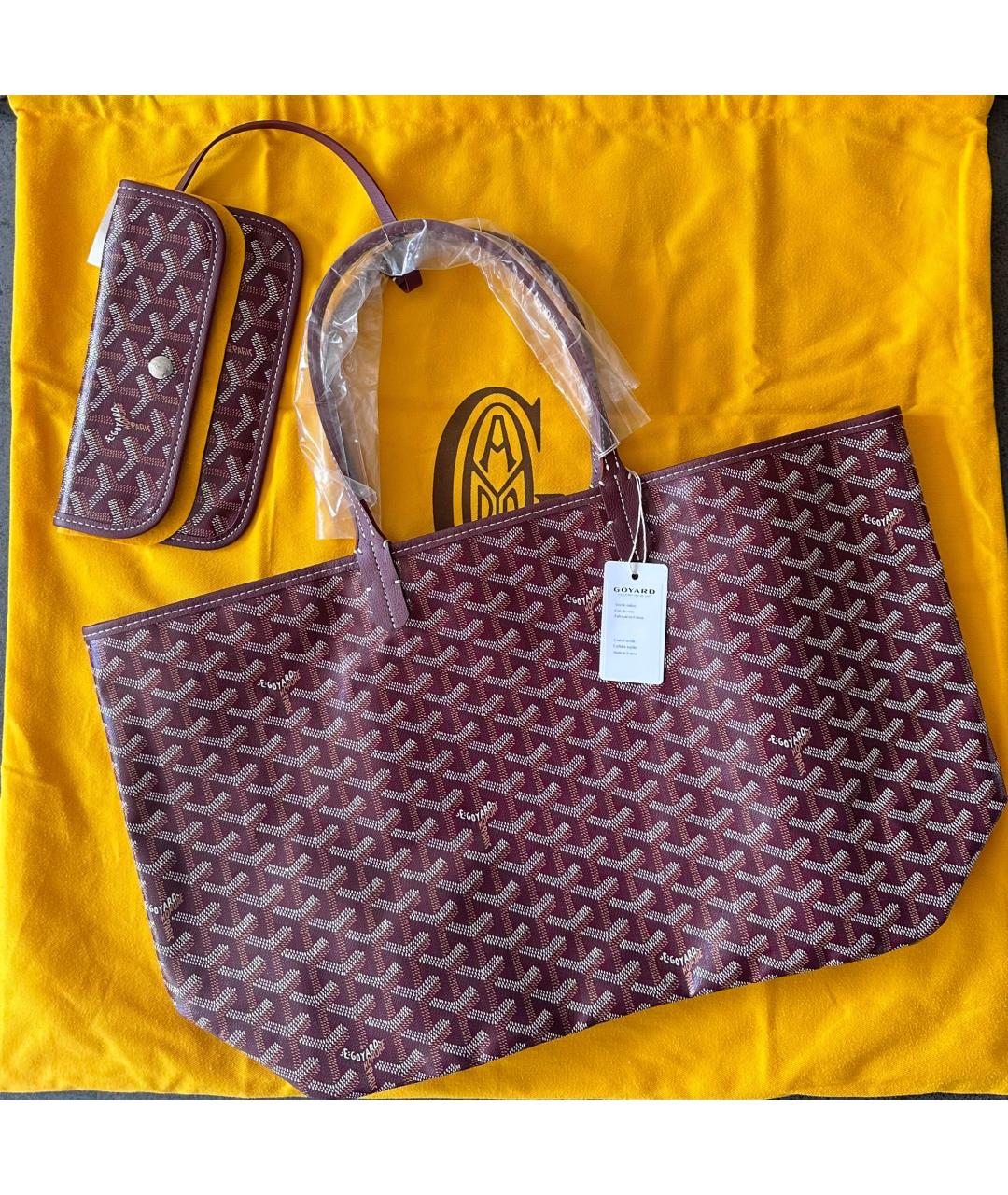 GOYARD Бордовая сумка тоут, фото 2