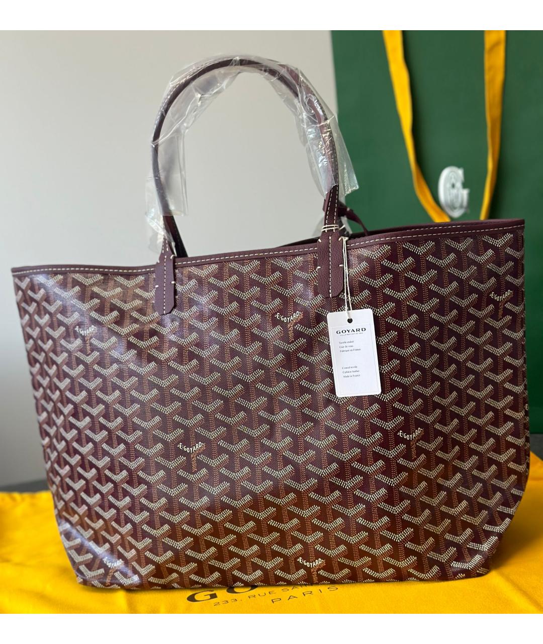 GOYARD Бордовая сумка тоут, фото 4