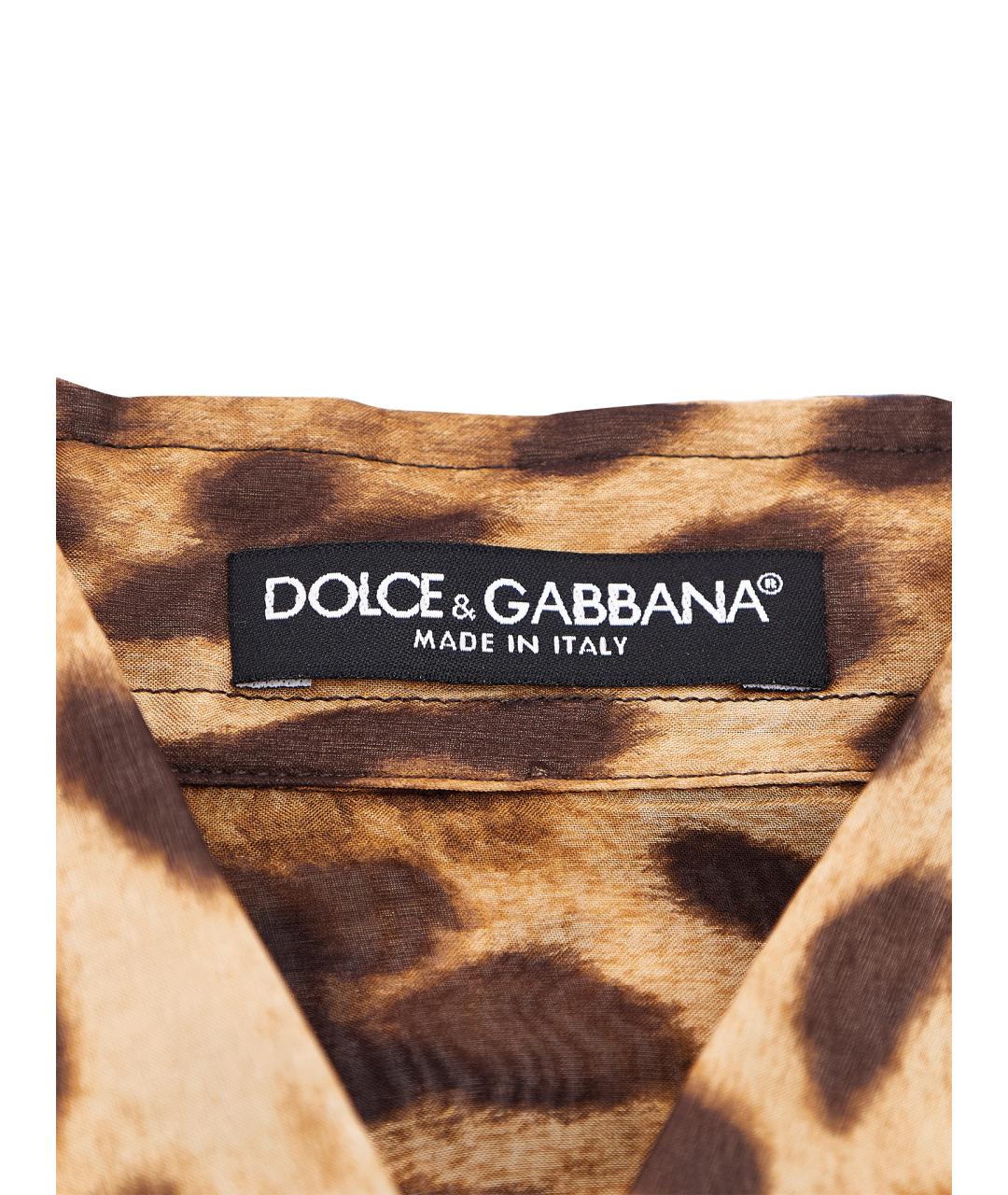 DOLCE&GABBANA Коричневая шелковая блузы, фото 8