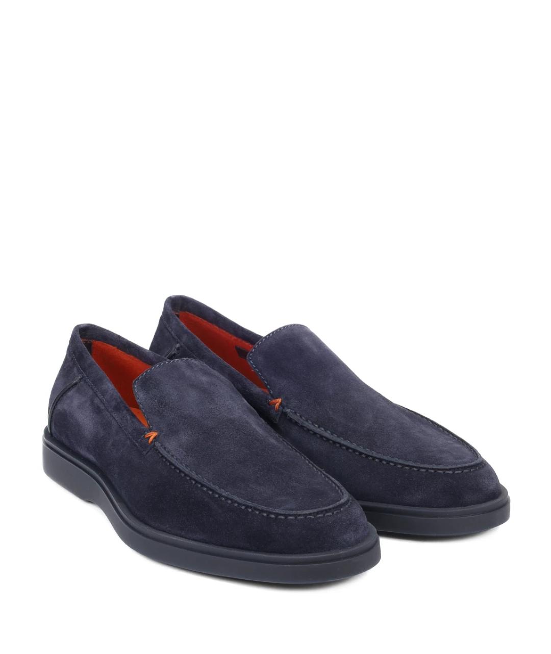 SANTONI Синие лоферы, фото 2