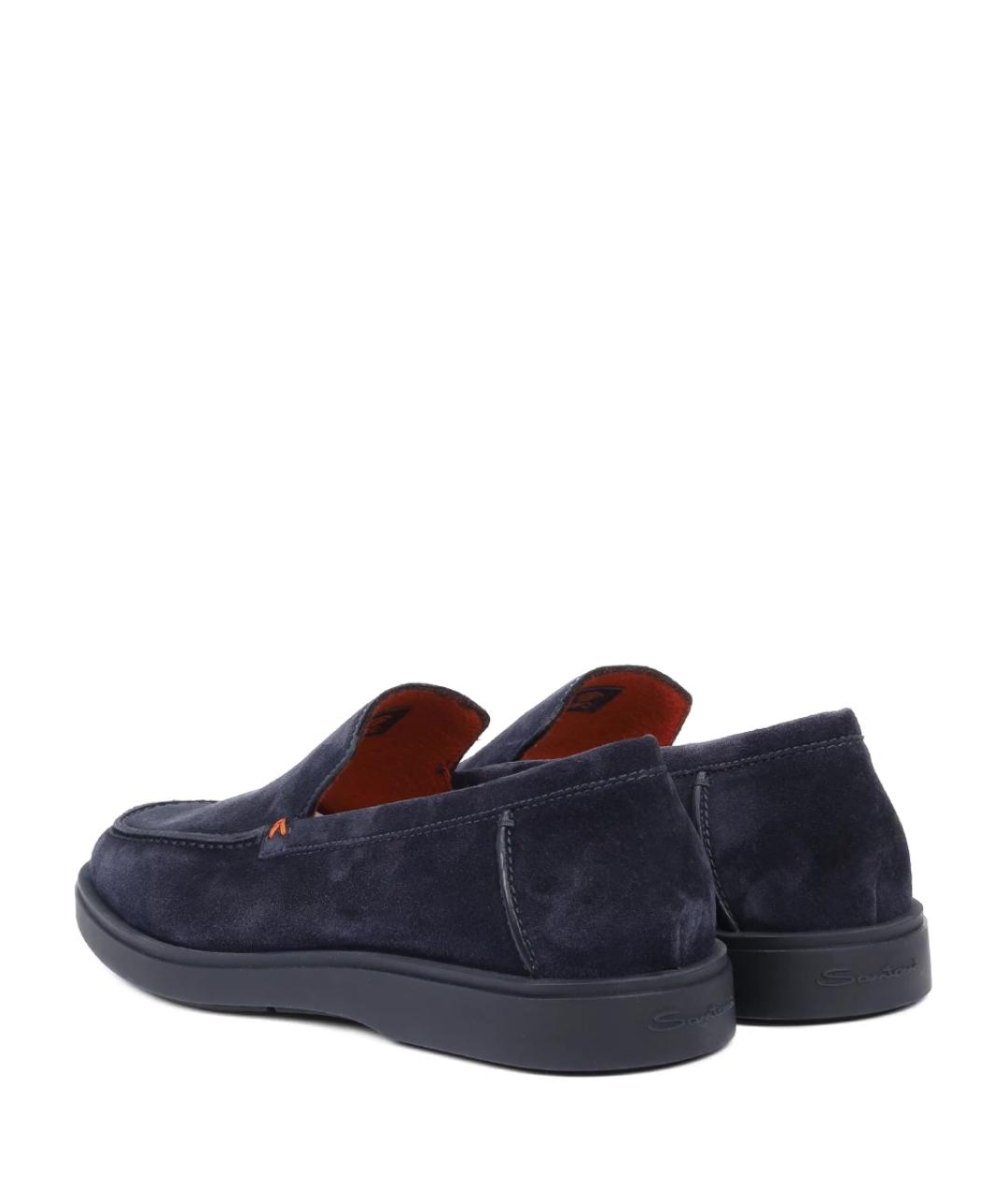 SANTONI Синие лоферы, фото 4