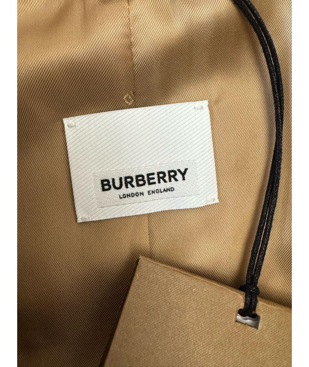 BURBERRY Коричневое шерстяное пальто, фото 4