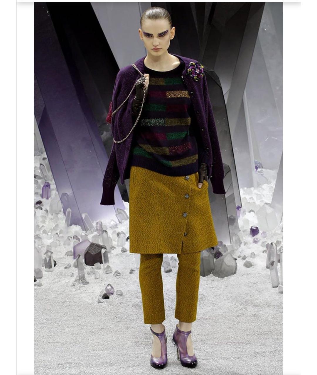 CHANEL Фиолетовый кашемировый кардиган, фото 8