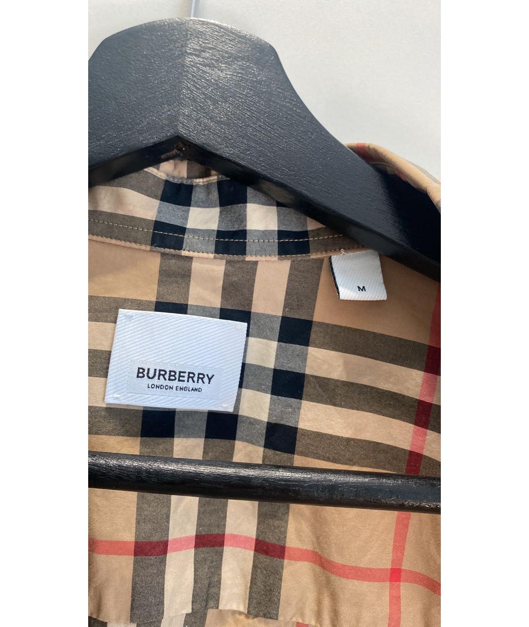 BURBERRY Бежевая хлопковая кэжуал рубашка, фото 3