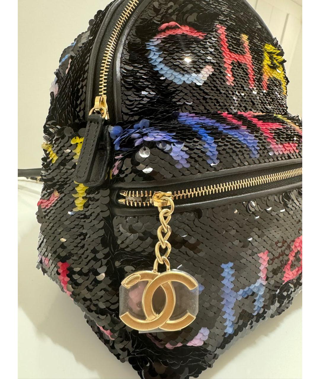 CHANEL Черный рюкзак, фото 3