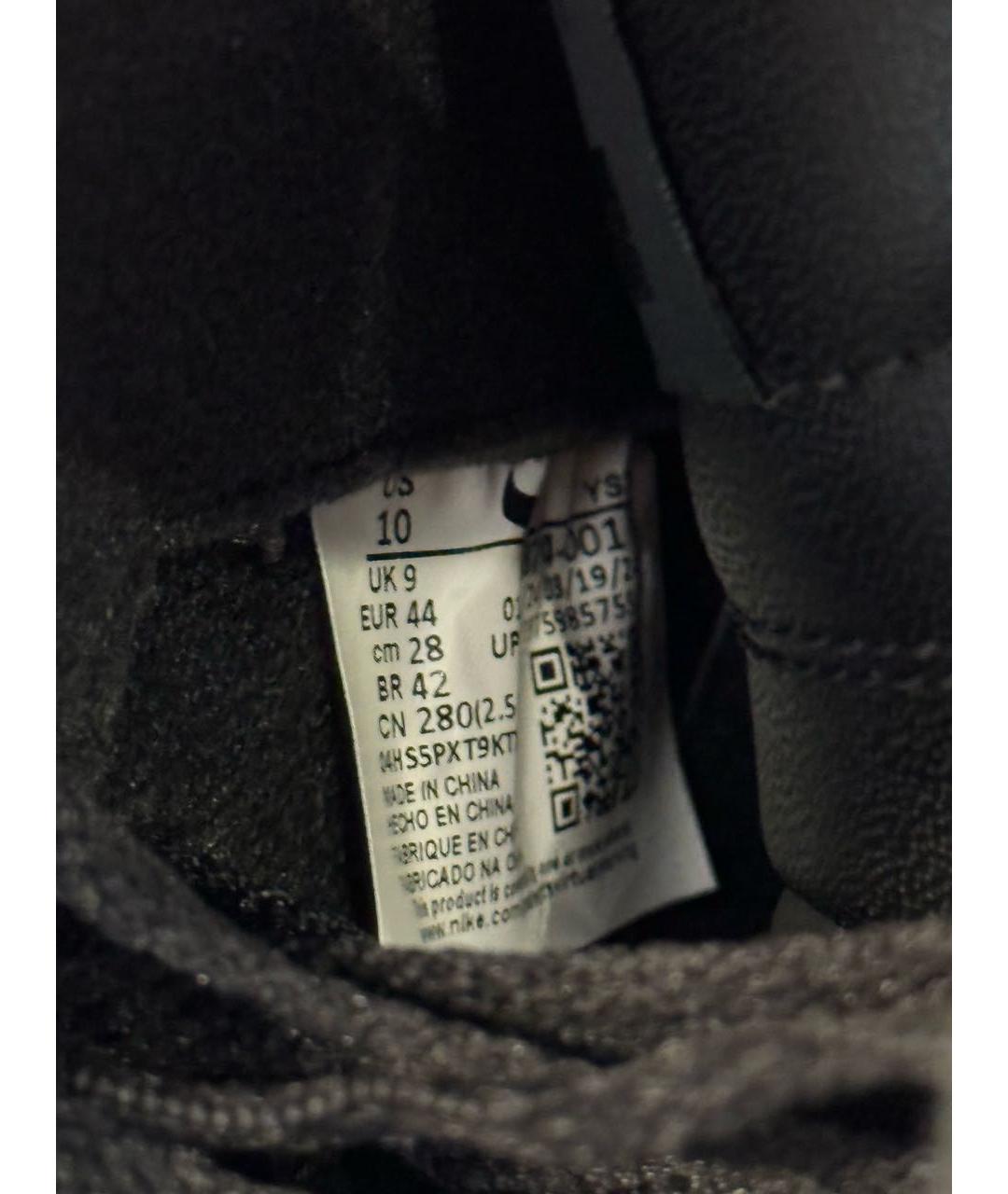 NIKE Черные кожаные высокие кроссовки / кеды, фото 6