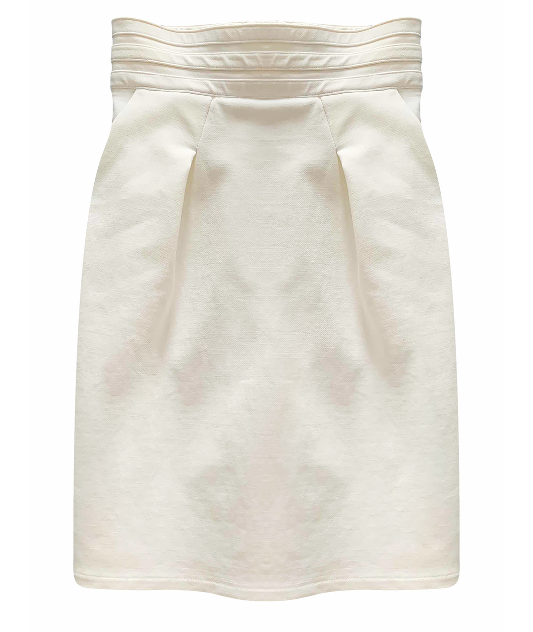 ELISABETTA FRANCHI Белая вискозная юбка мини, фото 1