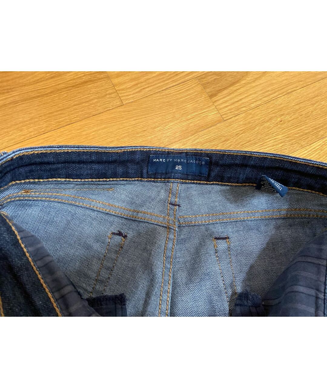 MARC JACOBS Синие хлопковые прямые джинсы, фото 3