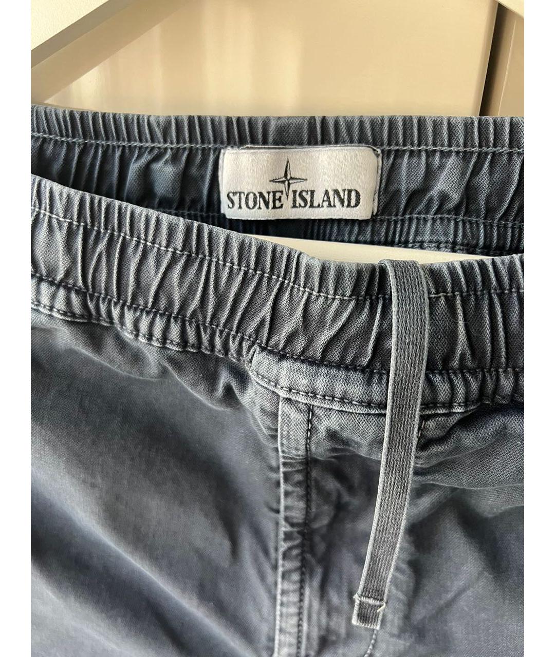 STONE ISLAND Синие хлопковые джинсы, фото 3