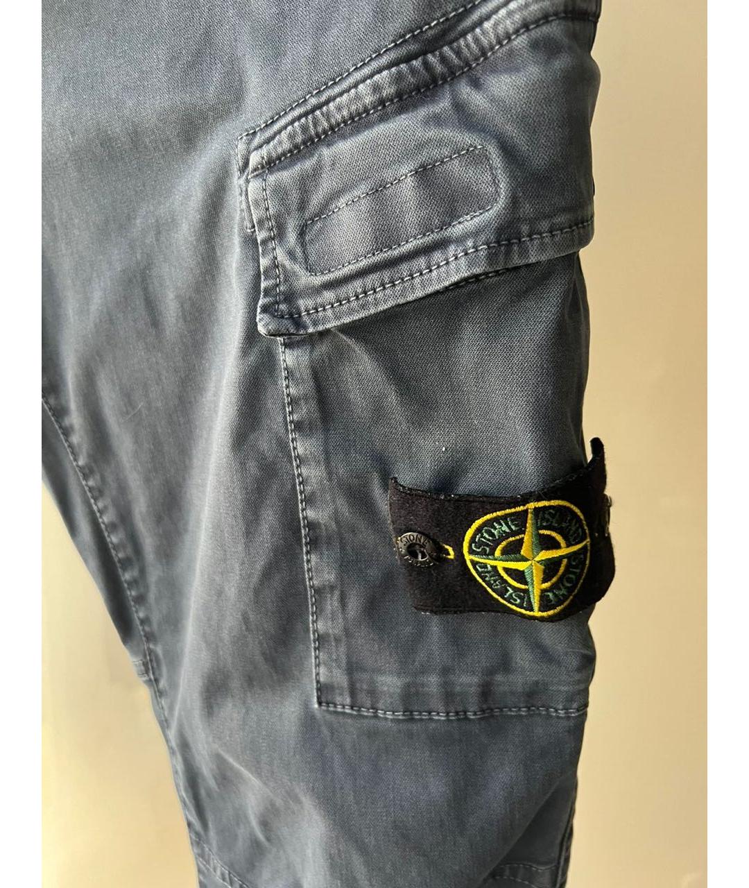 STONE ISLAND Синие хлопковые джинсы, фото 4