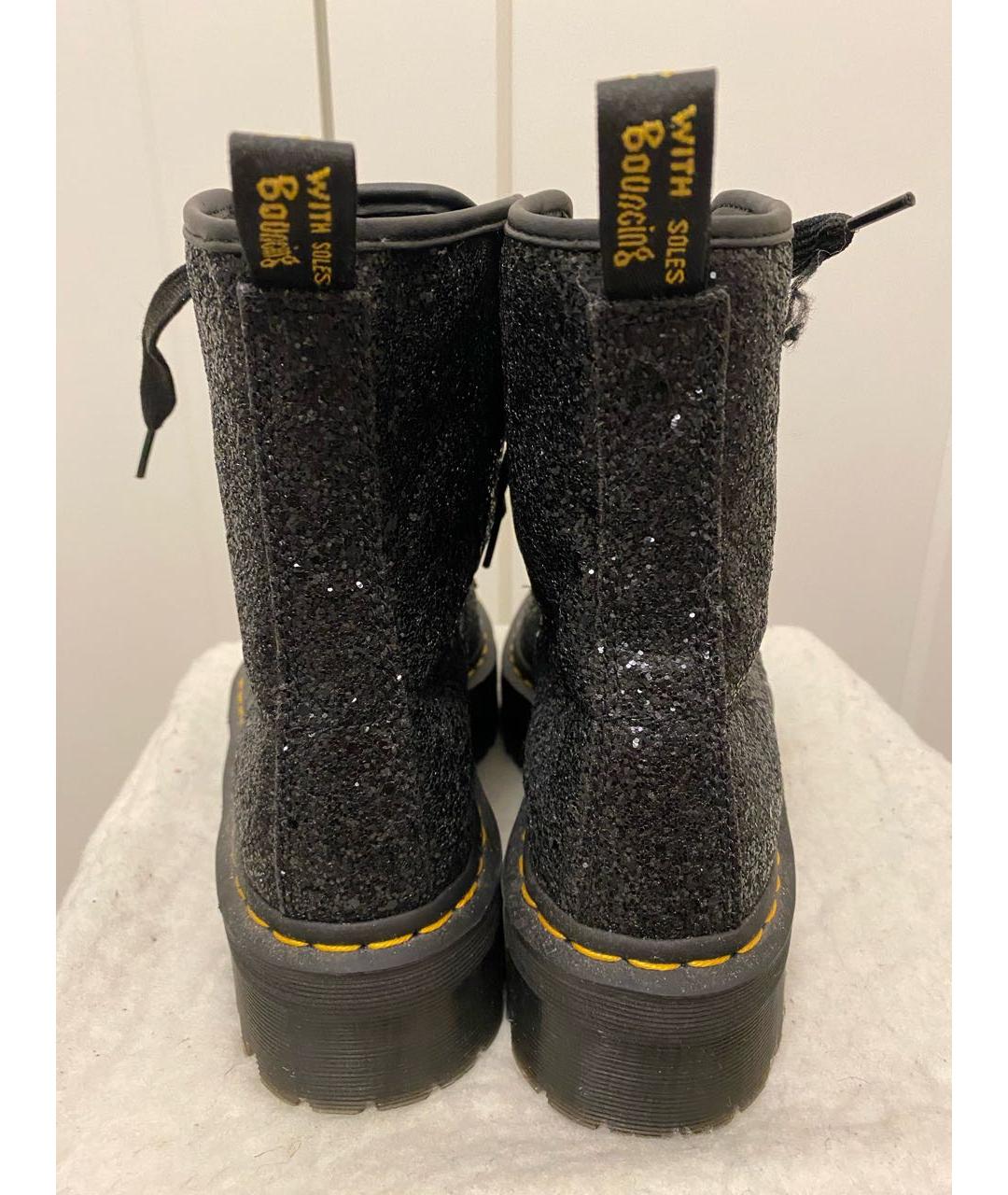 DR. MARTENS Черные текстильные ботинки, фото 4