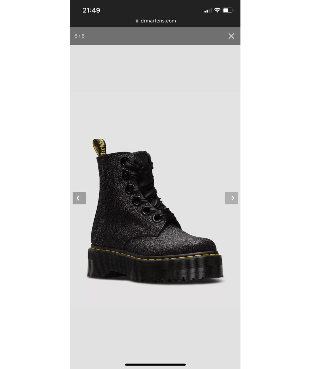 DR. MARTENS Черные текстильные ботинки, фото 9