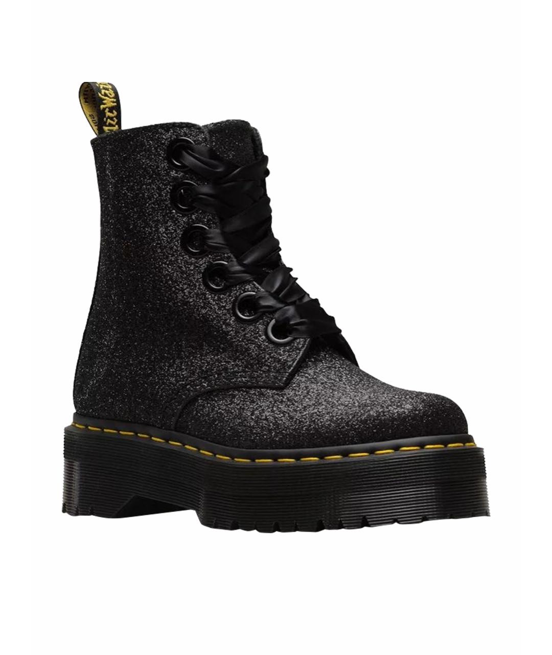 DR. MARTENS Черные текстильные ботинки, фото 1