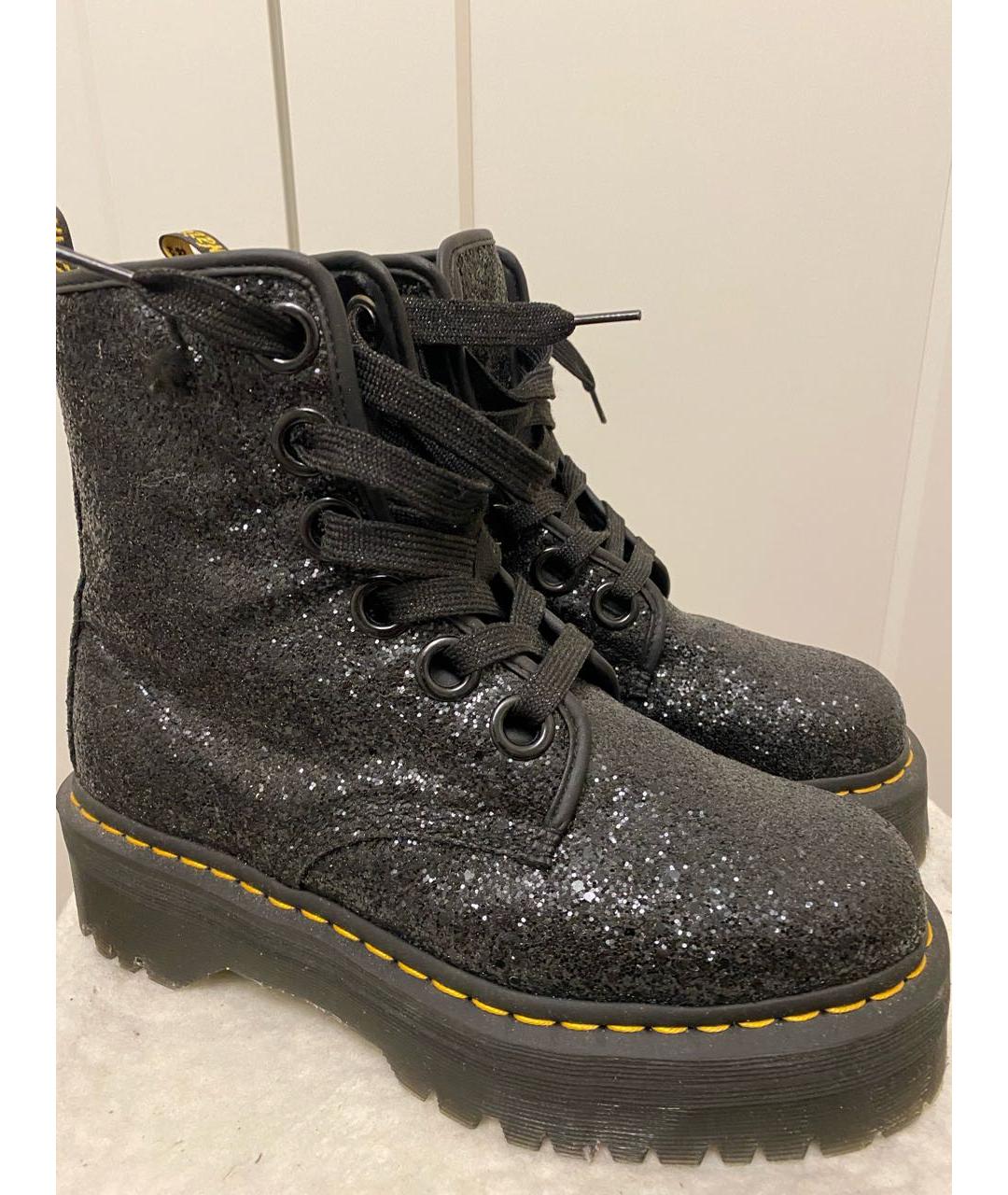 DR. MARTENS Черные текстильные ботинки, фото 6