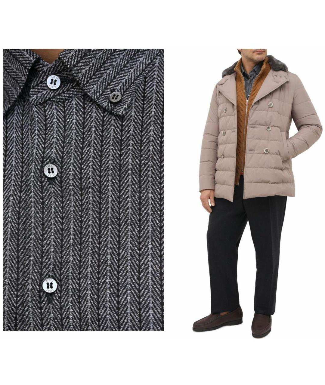 ZILLI Серая классическая рубашка, фото 5