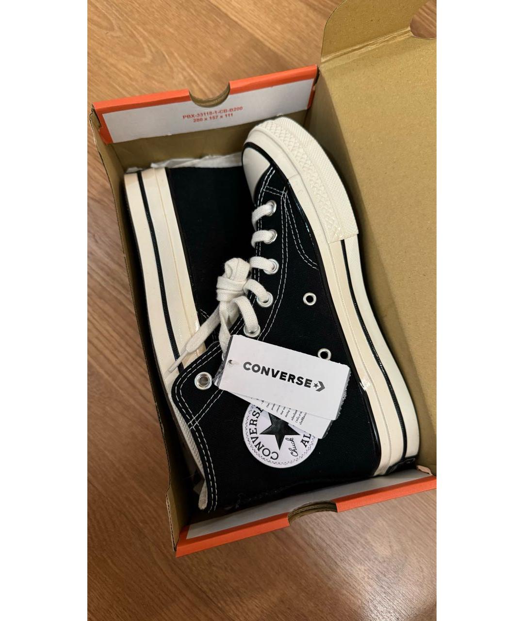 CONVERSE Черные текстильные кеды, фото 4