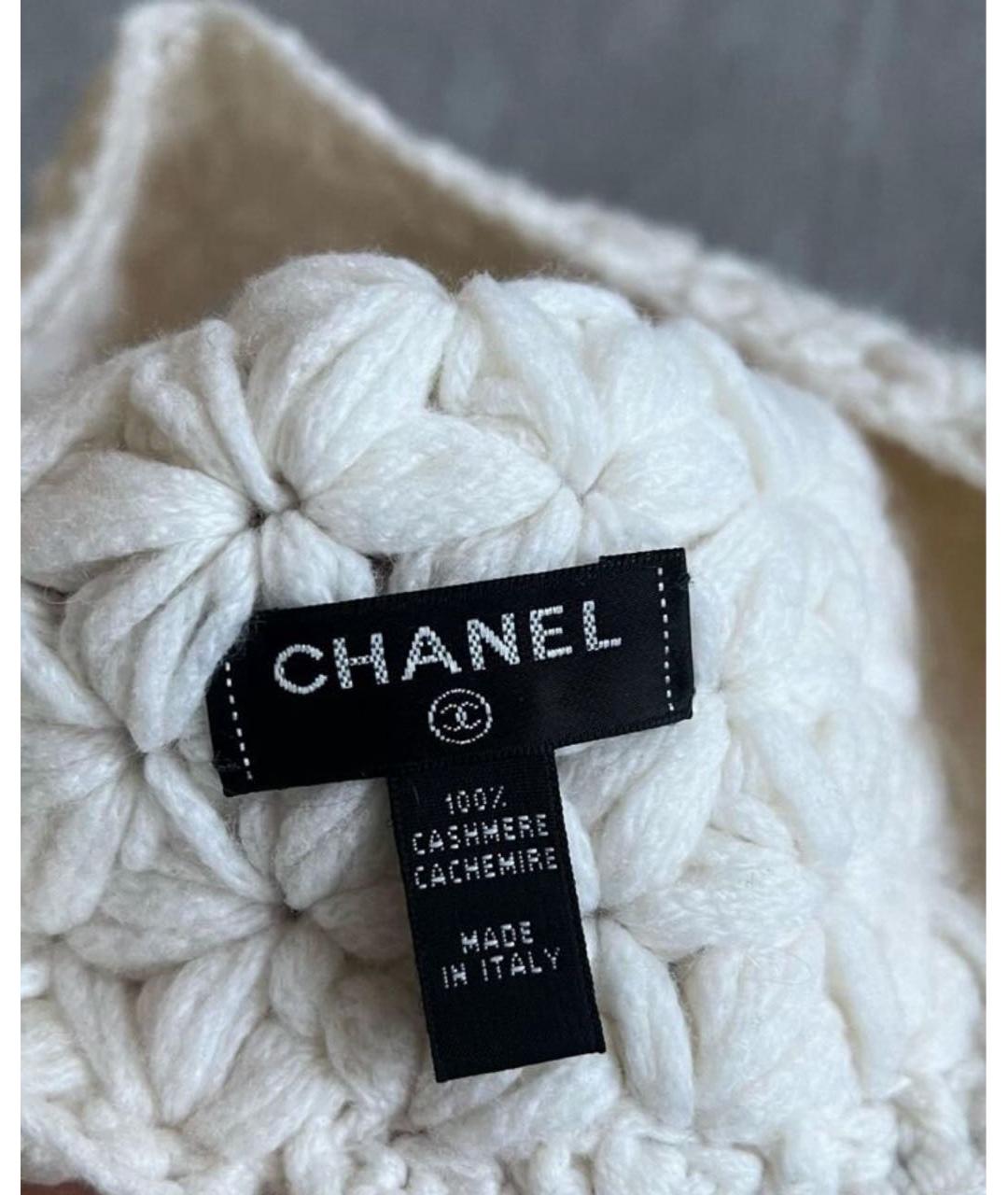 CHANEL Бежевая кашемировая шапка, фото 4