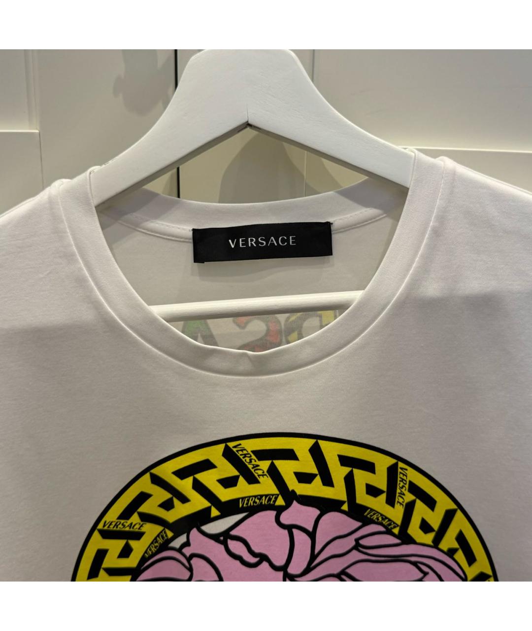 VERSACE Белая хлопковая футболка, фото 3