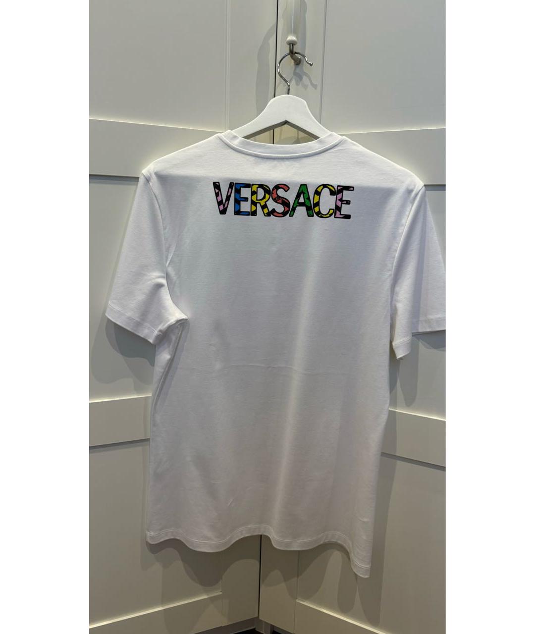 VERSACE Белая хлопковая футболка, фото 2