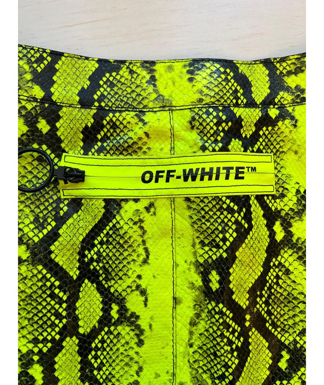 OFF-WHITE Мульти кожаная юбка мини, фото 4