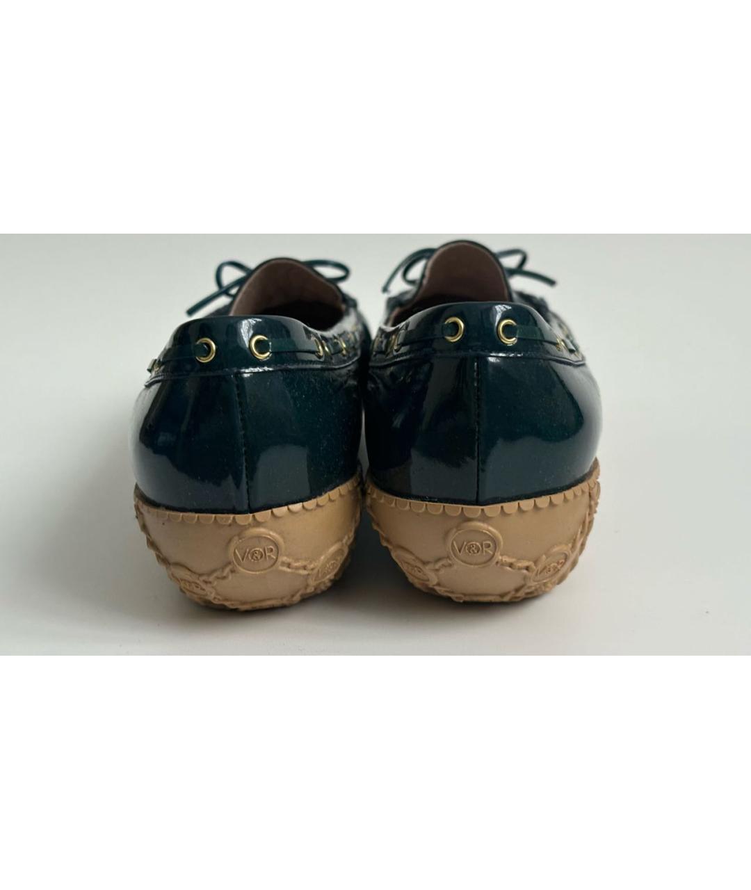 VICTOR AND ROLF Темно-синие лоферы из лакированной кожи, фото 6