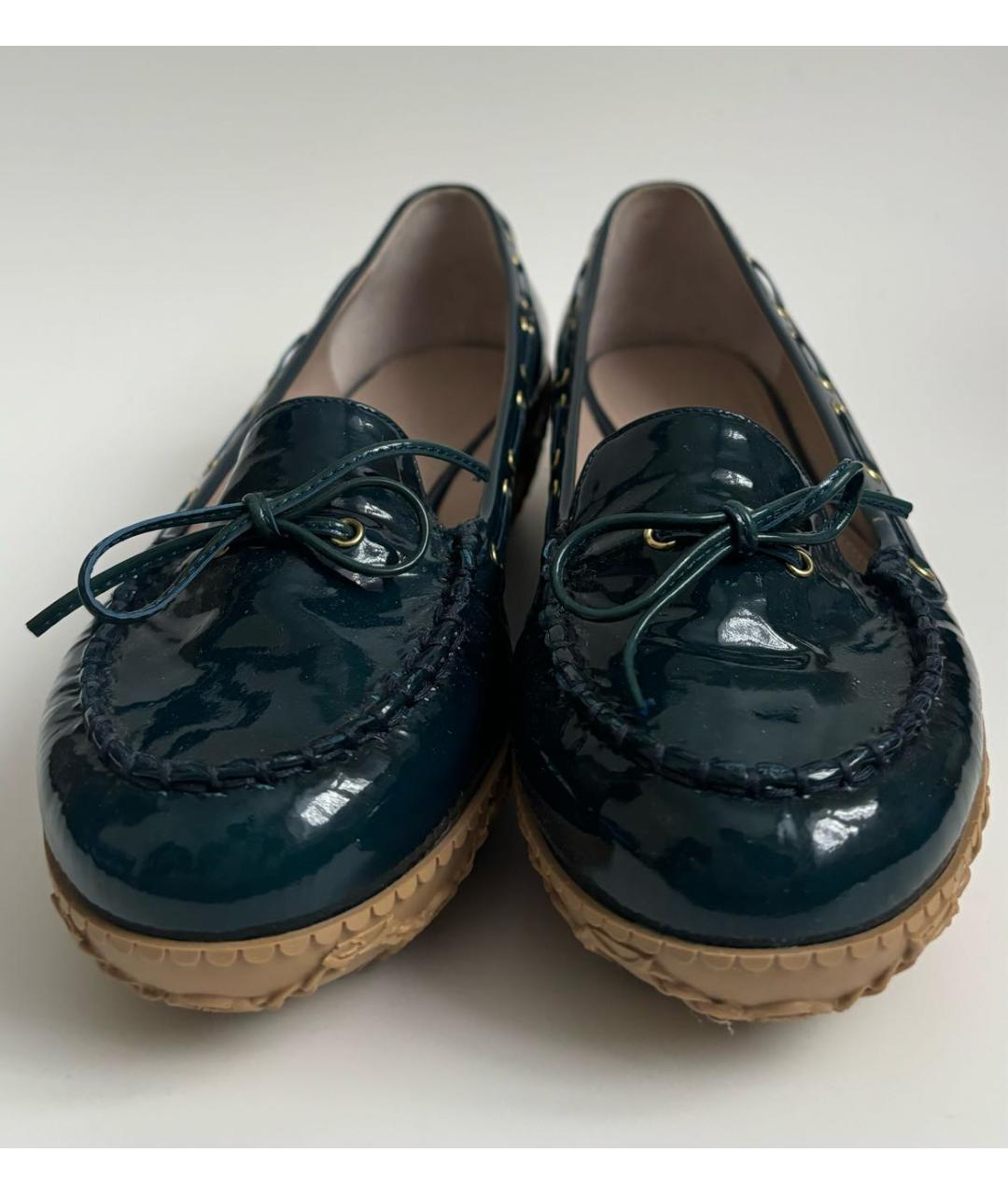 VICTOR AND ROLF Темно-синие лоферы из лакированной кожи, фото 5