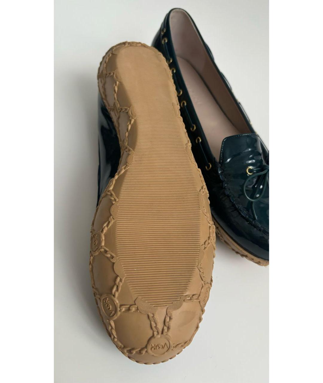 VICTOR AND ROLF Темно-синие лоферы из лакированной кожи, фото 8