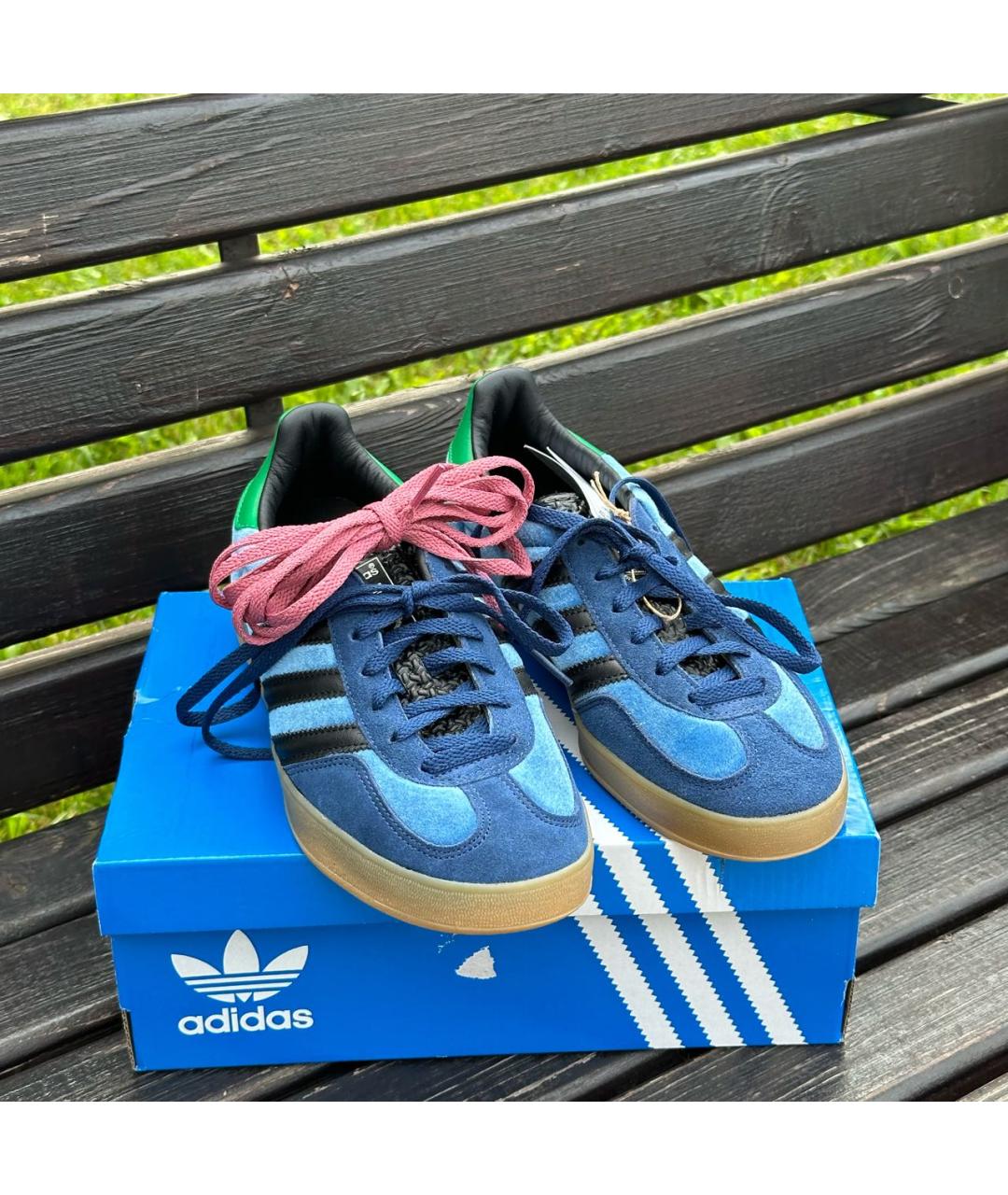 ADIDAS Синие бархатные кроссовки, фото 4