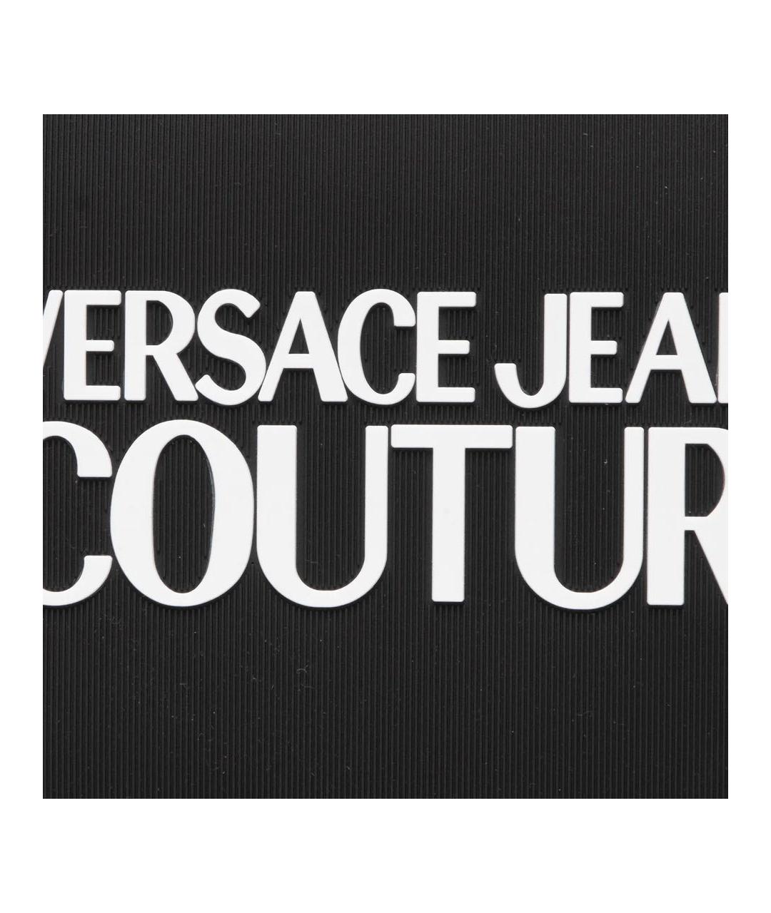 VERSACE JEANS COUTURE Черная сумка через плечо из искусственной кожи, фото 5