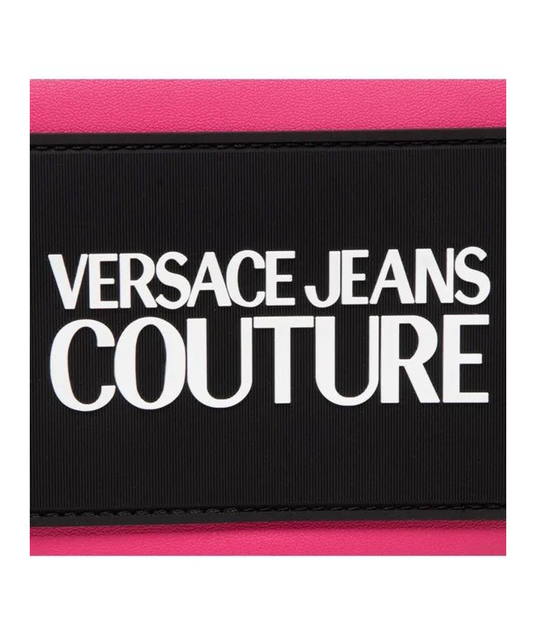 VERSACE JEANS COUTURE Розовая сумка через плечо из искусственной кожи, фото 5