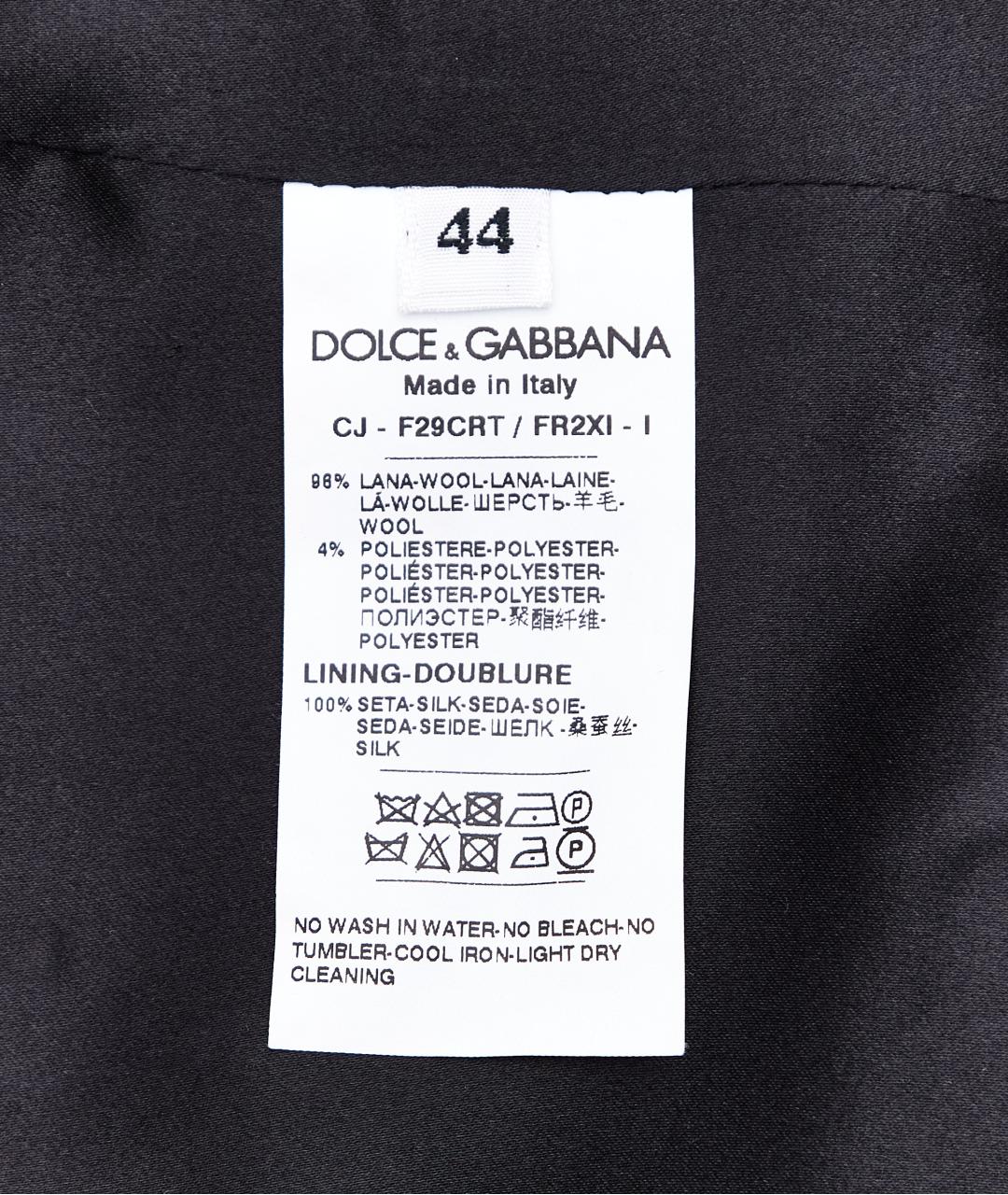 DOLCE&GABBANA Черный шерстяной костюм с брюками, фото 6