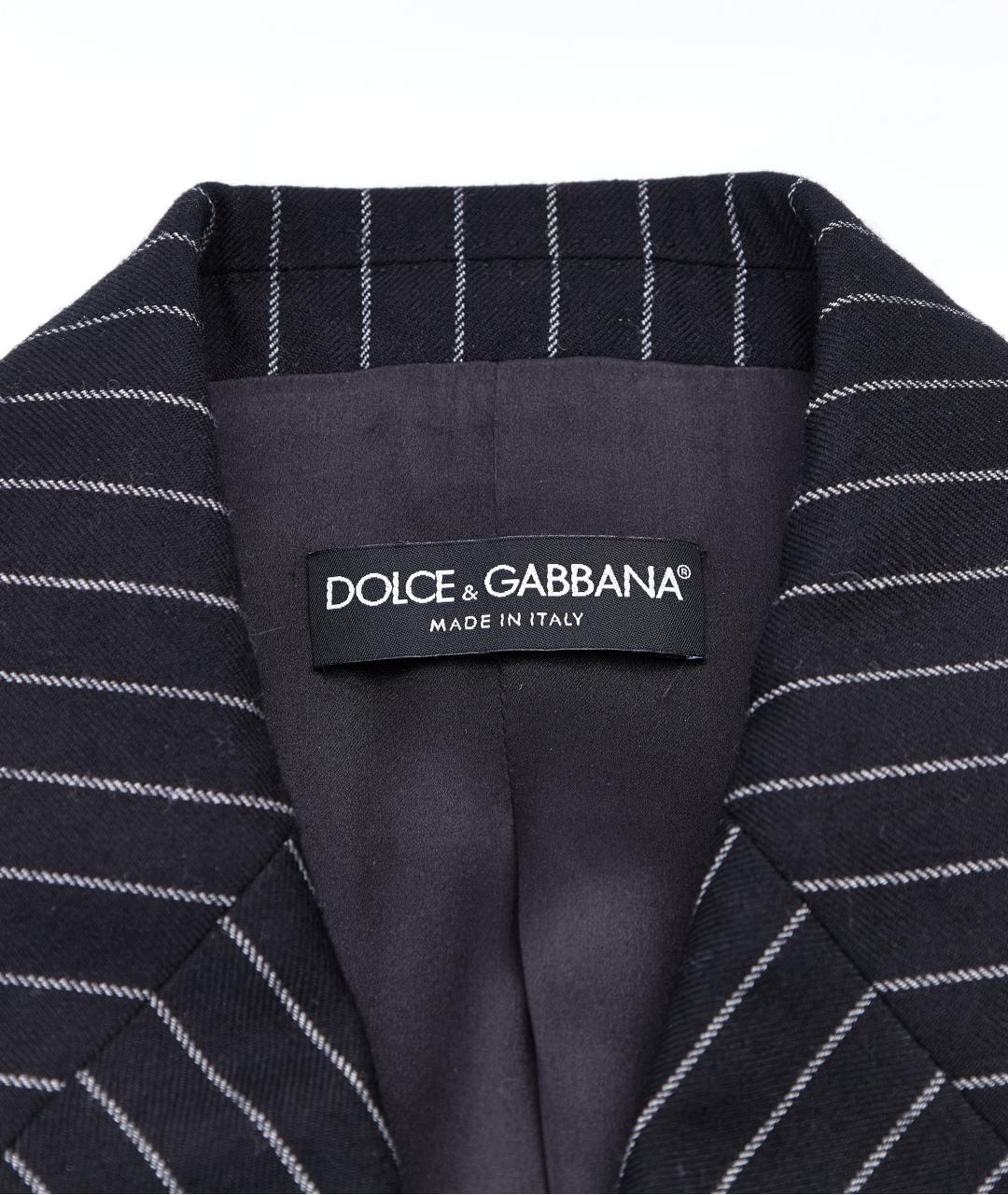 DOLCE&GABBANA Черный шерстяной костюм с брюками, фото 4