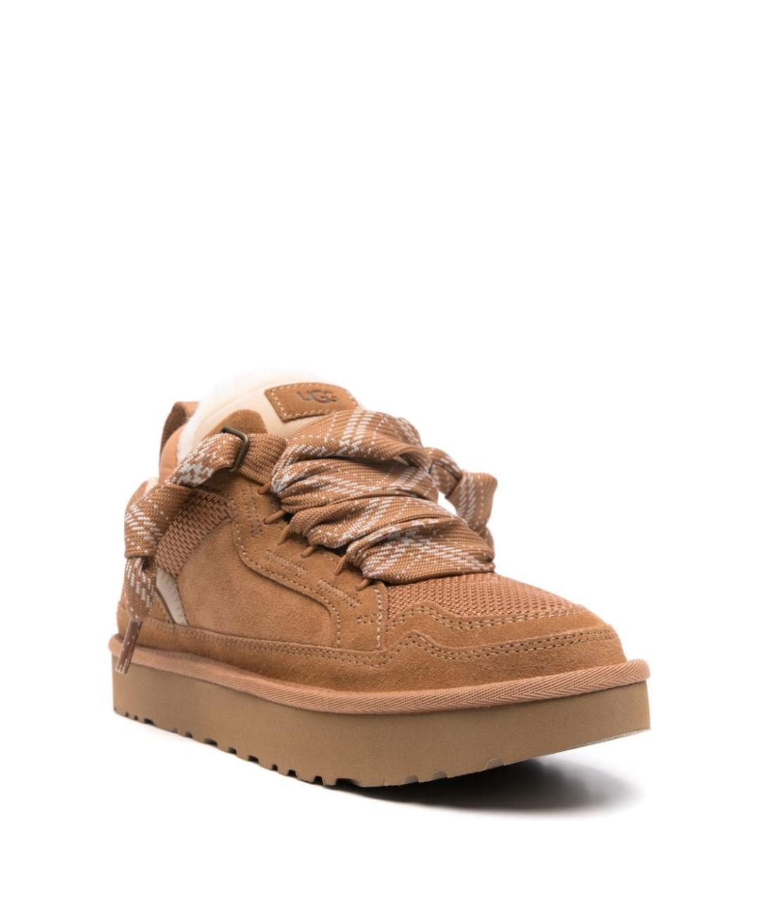 UGG AUSTRALIA Бежевые кожаные кеды, фото 3