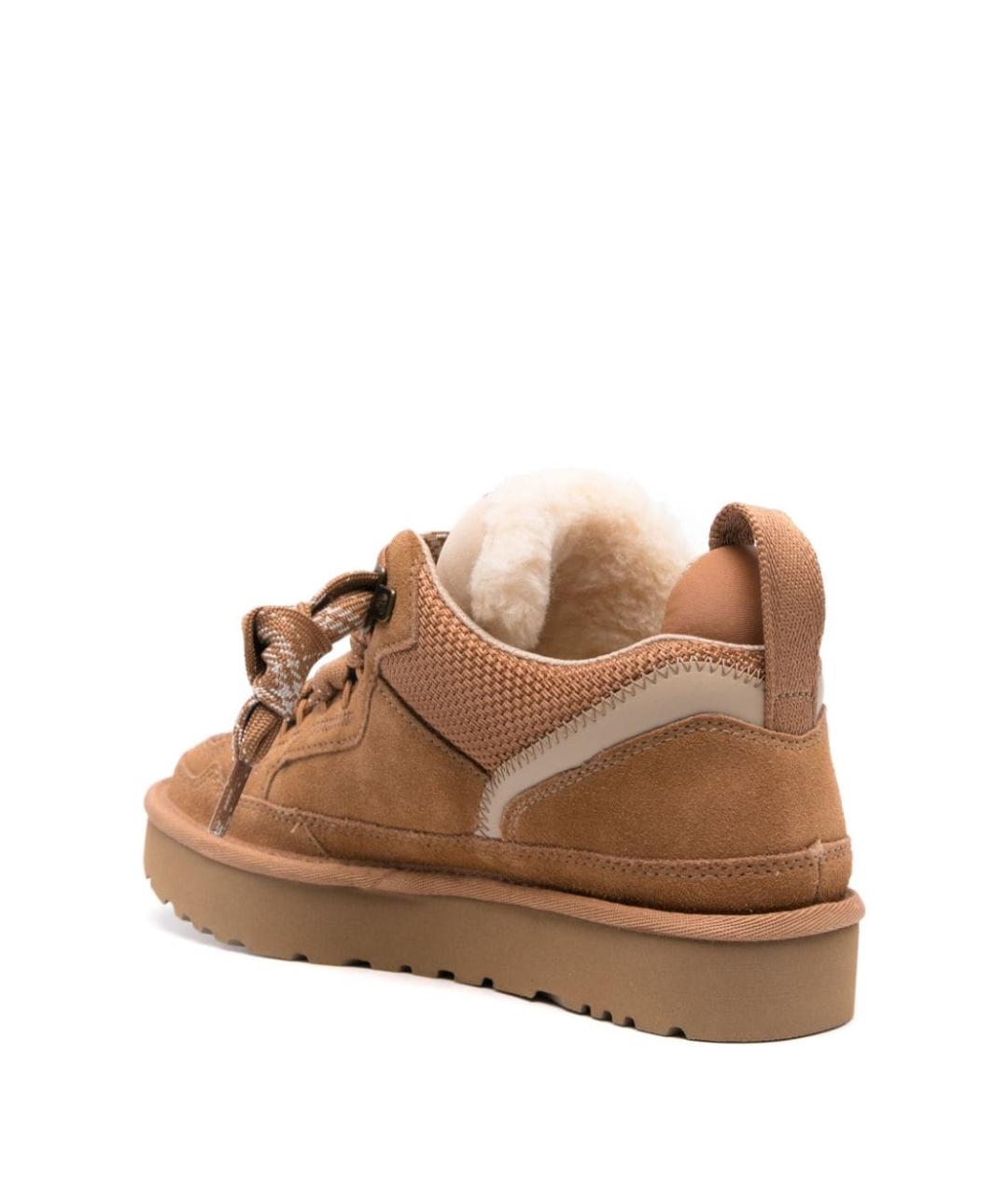 UGG AUSTRALIA Бежевые кожаные кеды, фото 4