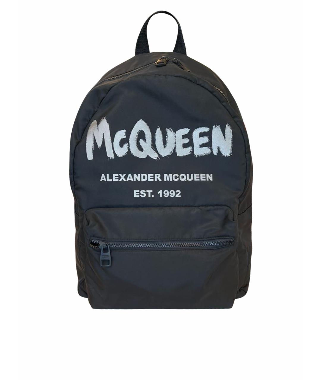 ALEXANDER MCQUEEN Черный тканевый рюкзак, фото 1