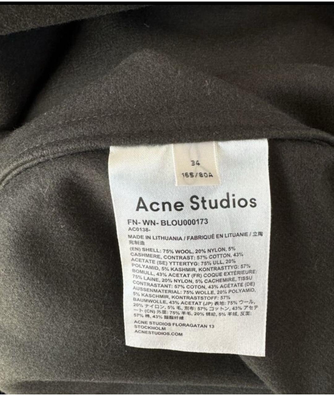 ACNE STUDIOS Зеленая шерстяная куртка, фото 4