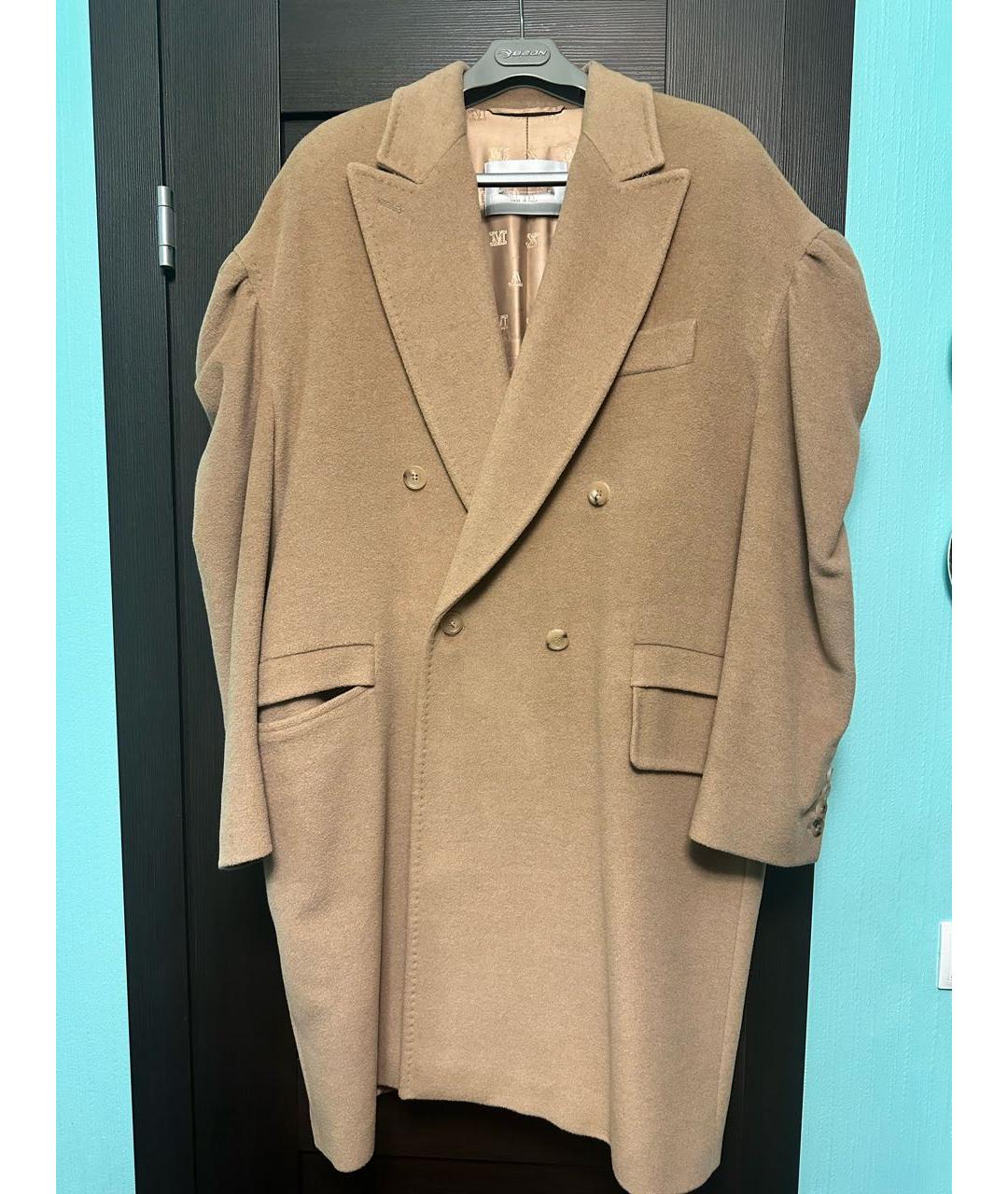 MAX MARA Горчичное шерстяное пальто, фото 5