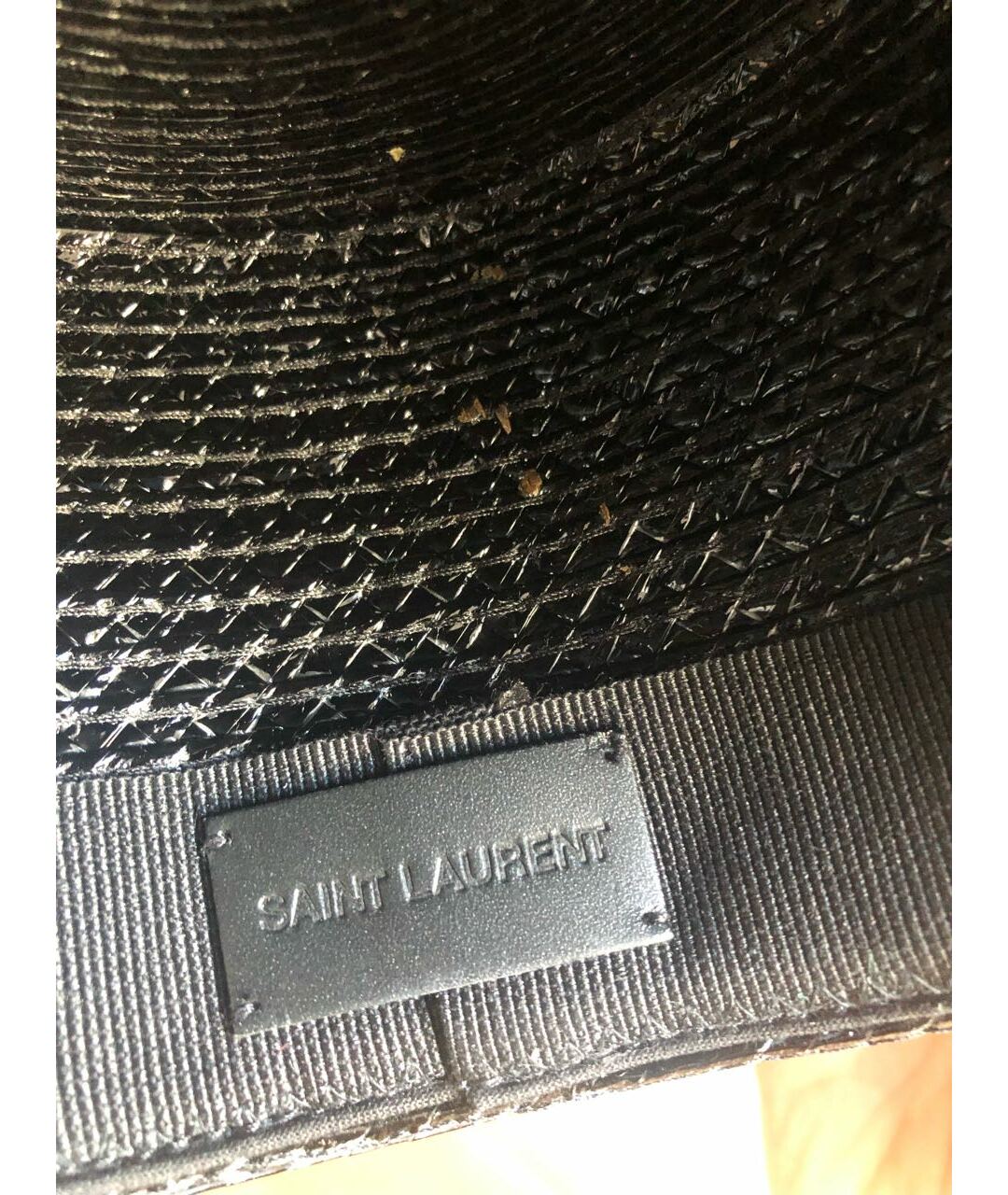 SAINT LAURENT Черная соломенная шляпа, фото 5