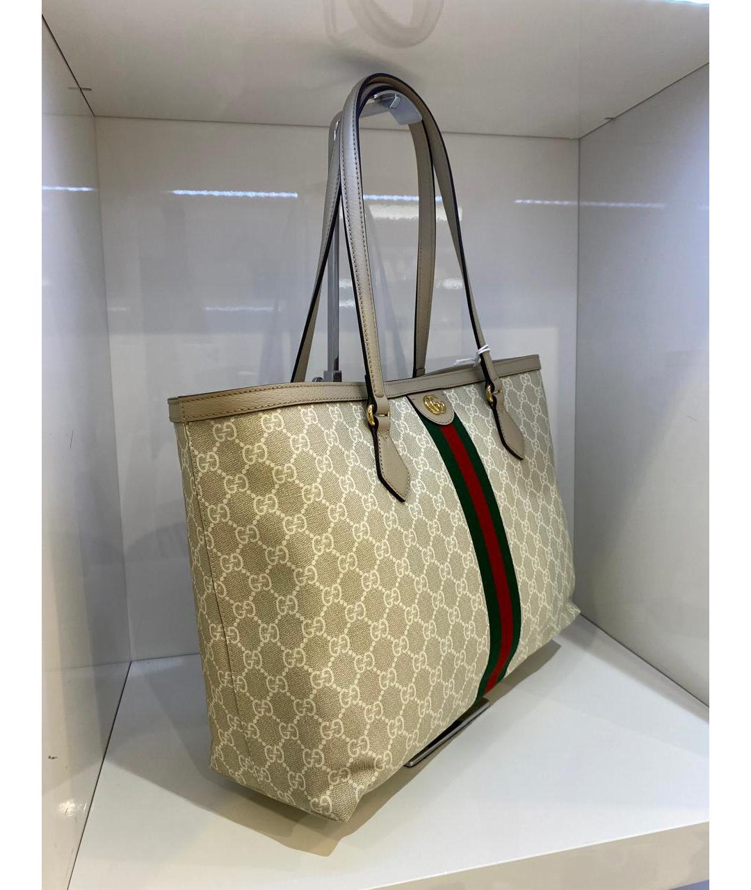 GUCCI Бежевая сумка тоут, фото 3