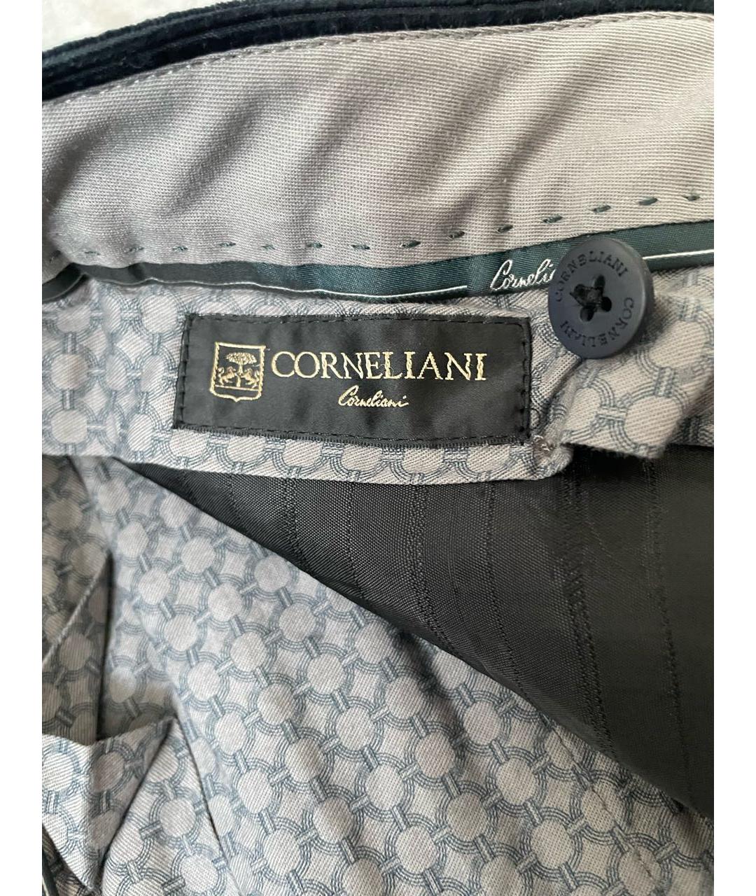 CORNELIANI Черные велюровые повседневные брюки, фото 6