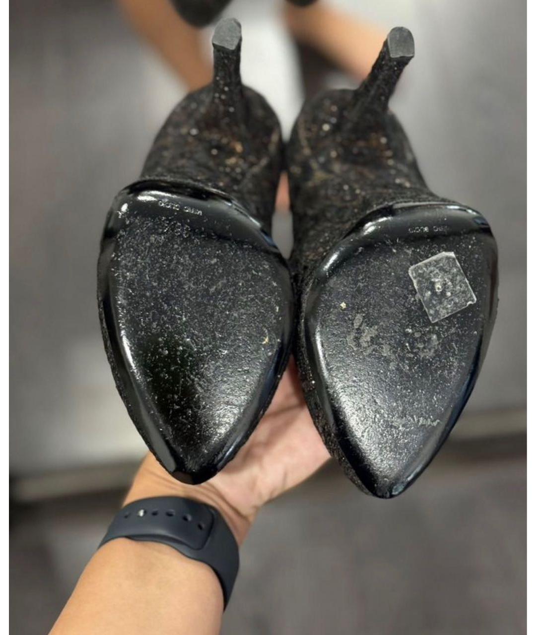 DOLCE&GABBANA Черные текстильные туфли, фото 4