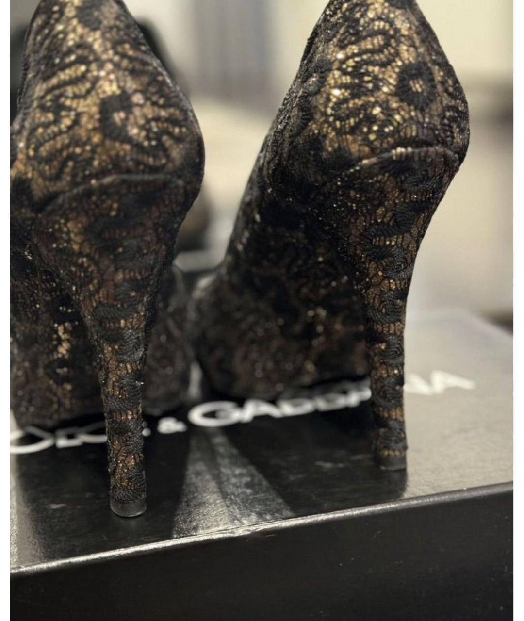 DOLCE&GABBANA Черные текстильные туфли, фото 3