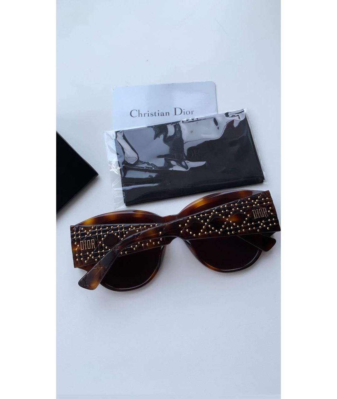 CHRISTIAN DIOR PRE-OWNED Коричневые пластиковые солнцезащитные очки, фото 2