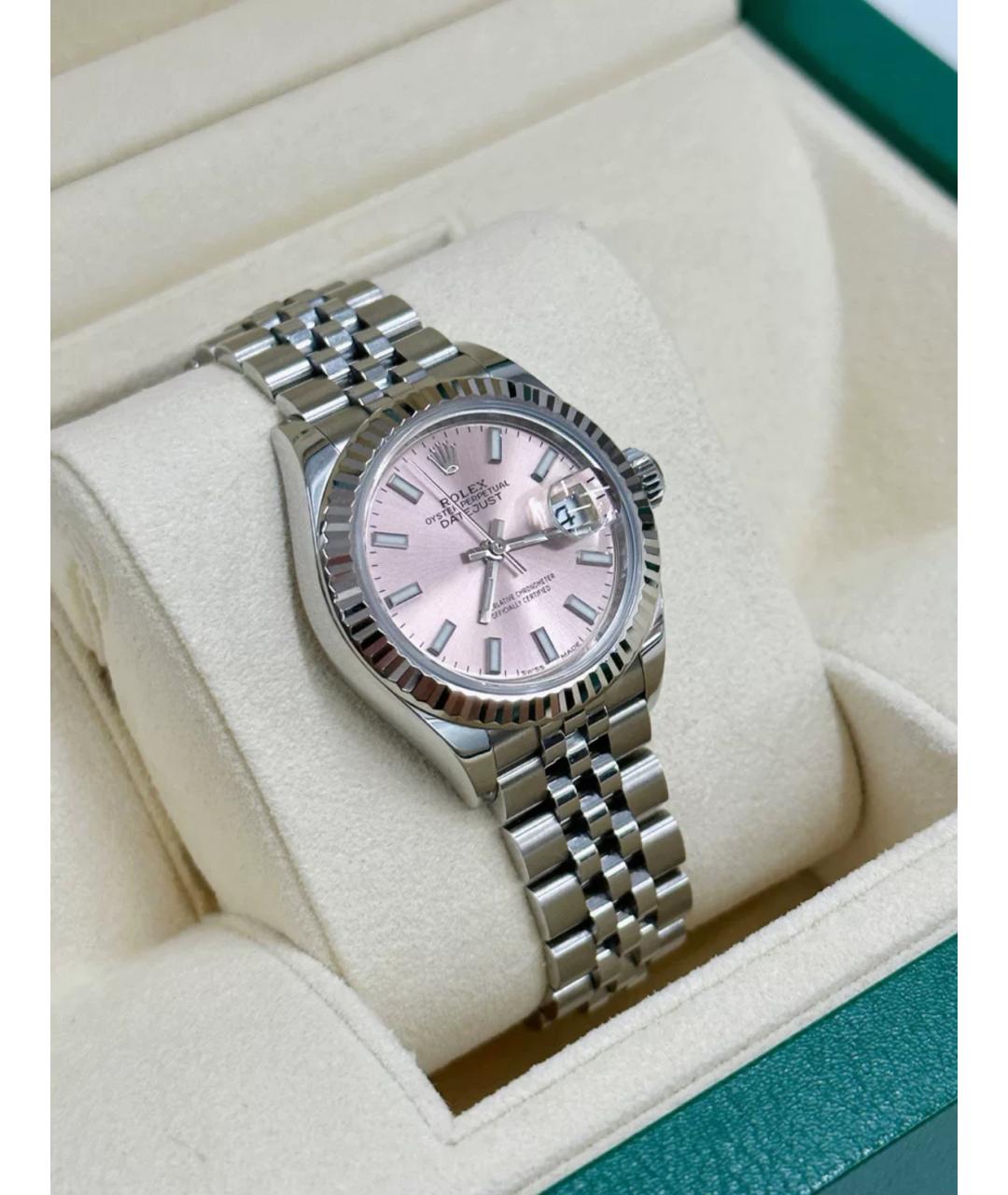 ROLEX Розовые часы из белого золота, фото 3