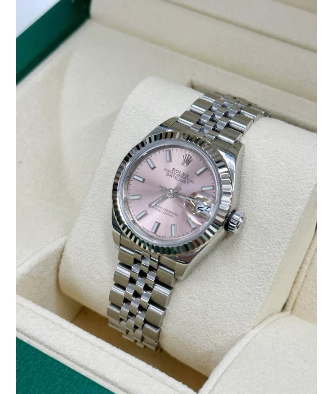 ROLEX Розовые часы из белого золота, фото 2