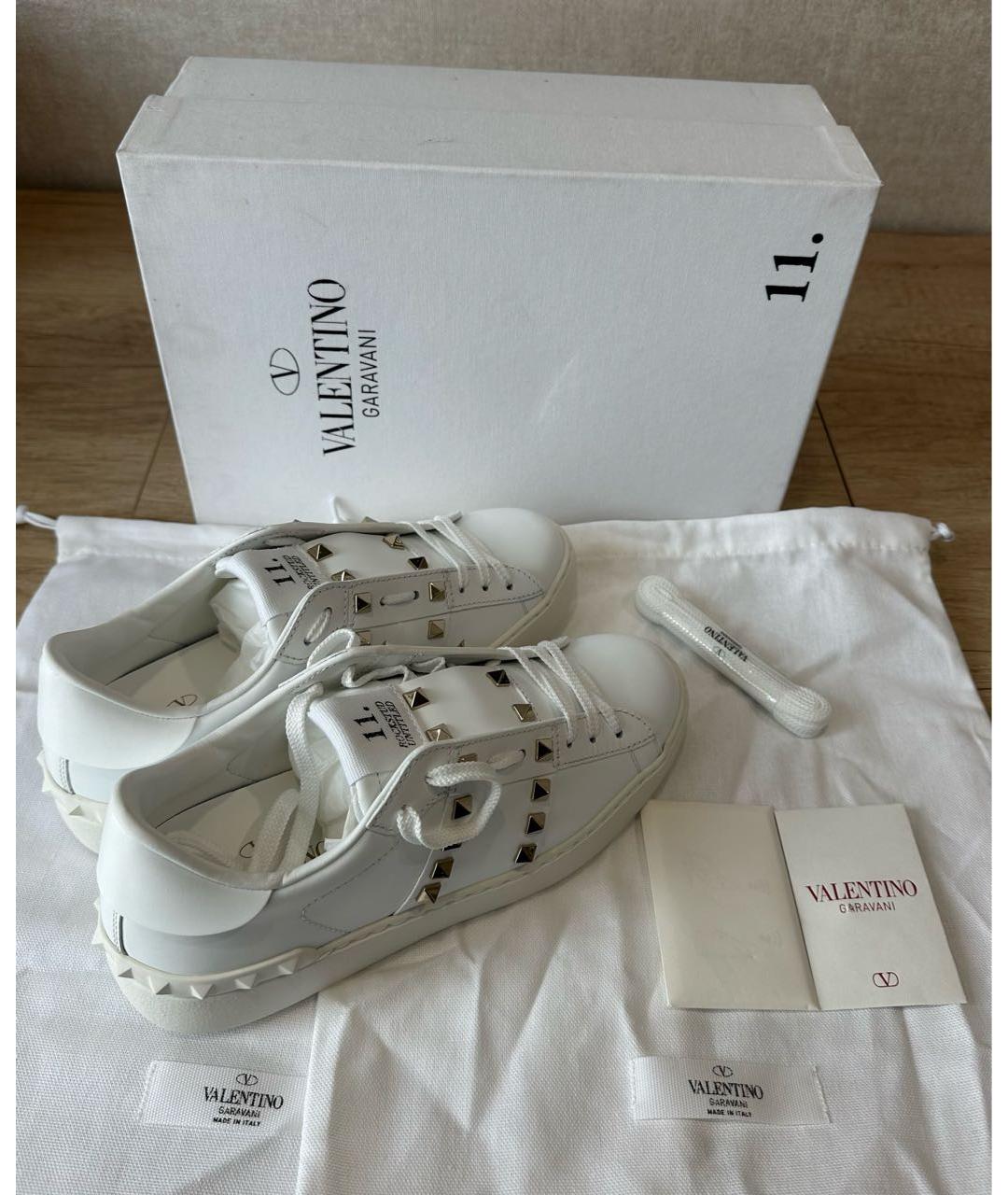 VALENTINO Белые кожаные кеды, фото 5