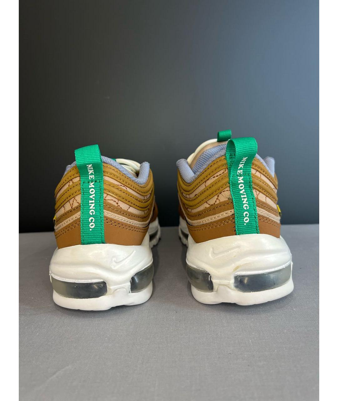 NIKE Коричневые нубуковые низкие кроссовки / кеды, фото 4