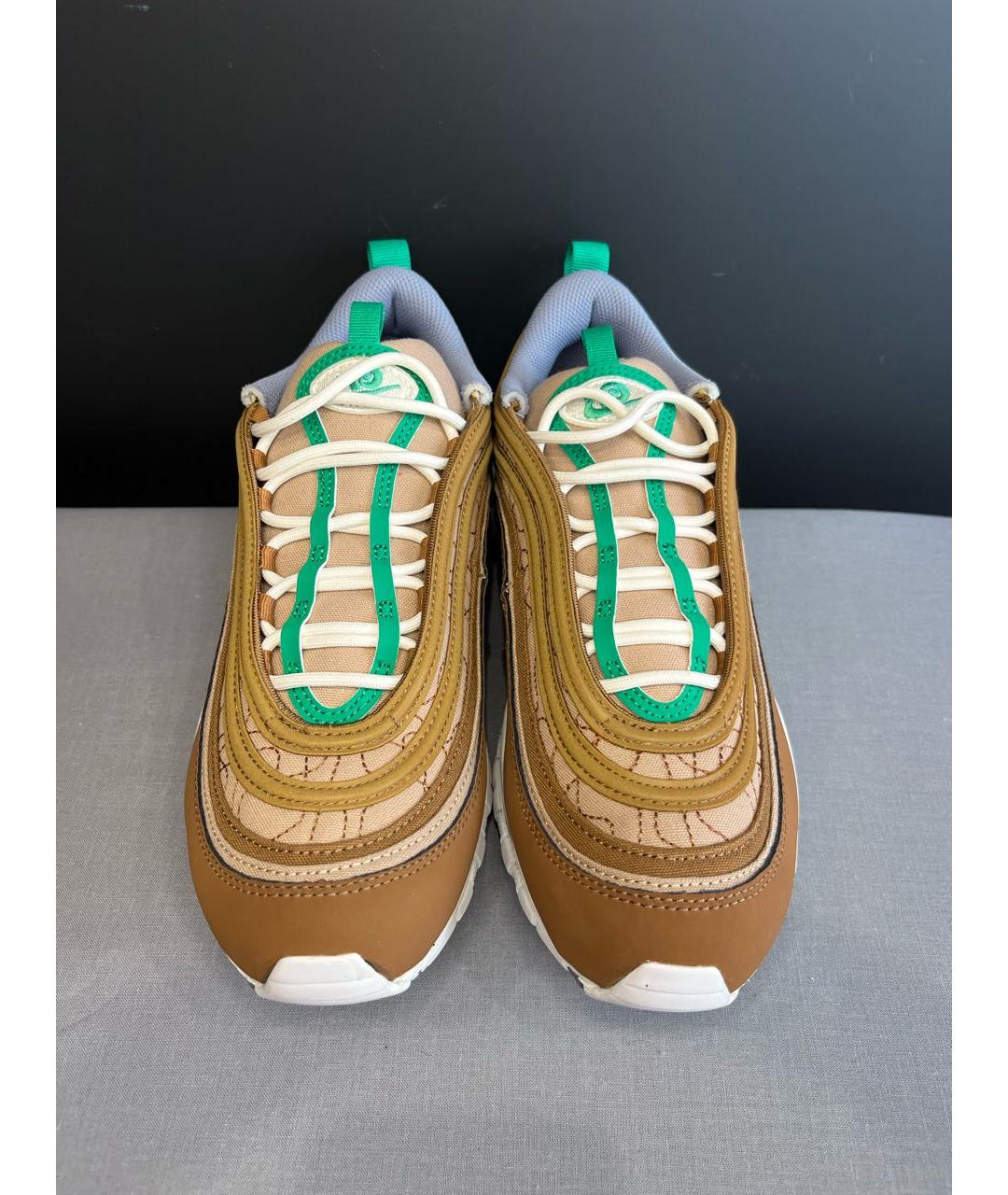 NIKE Коричневые нубуковые низкие кроссовки / кеды, фото 2