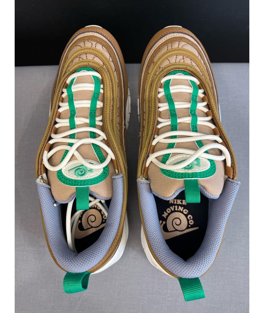 NIKE Коричневые нубуковые низкие кроссовки / кеды, фото 3